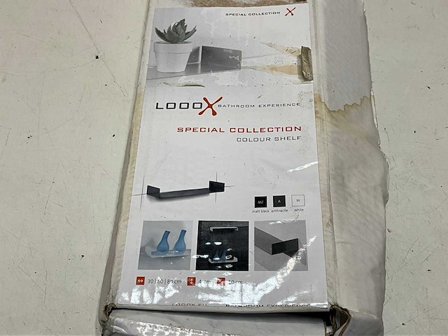Looox shelf 60x10x4 cm mat zwart - afbeelding 4 van  4