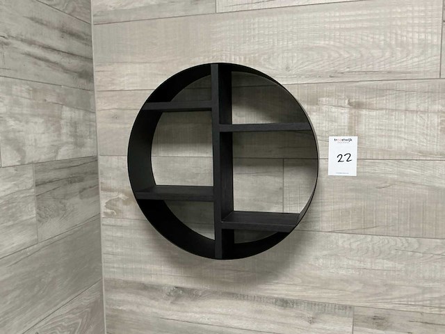 Looox wooden box round 50cm wandrek - afbeelding 1 van  2