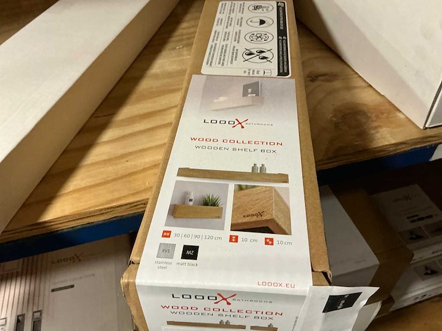 Looox wooden shelf box 30cm - afbeelding 4 van  4
