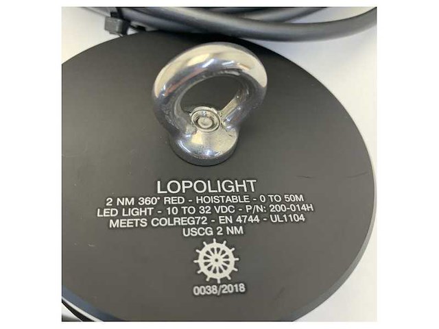 Lopolight 200-14h-b pro 2 nm red navigational light hoistable - afbeelding 2 van  3