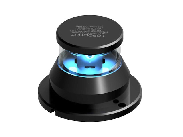 Lopolight 360 degree blue strobe navigation light black 200-060-b double flash - afbeelding 1 van  3