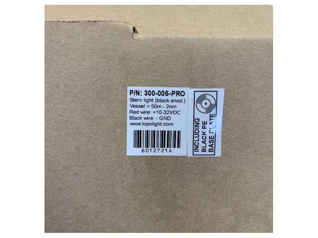 Lopolight stern navigation light black coated 12/24v 2nm 135 degree - 301-005-pro - afbeelding 8 van  8