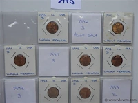 Lot amerikaanse cents in kartonhouders - afbeelding 2 van  3