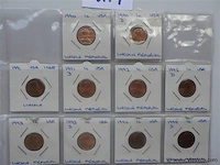 Lot amerikaanse cents in kartonhouders - afbeelding 2 van  3