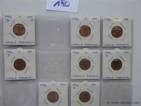 Lot amerikaanse cents in kartonhouders - afbeelding 2 van  3