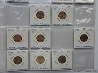 Lot amerikaanse cents in kartonhouders - afbeelding 3 van  3