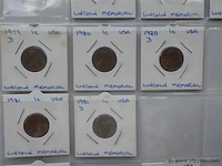 Lot amerikaanse cents in kartonhouders - afbeelding 3 van  4