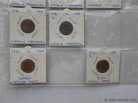 Lot amerikaanse cents in kartonhouders - afbeelding 4 van  4