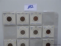 Lot amerikaanse cents in kartonhouders - afbeelding 2 van  4