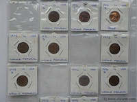 Lot amerikaanse cents in kartonhouders - afbeelding 3 van  4