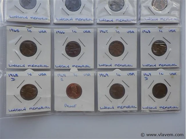 Lot amerikaanse munten in kartonhouders - afbeelding 4 van  4