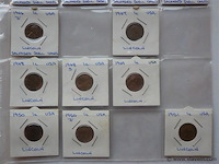 Lot amerikaanse munten one cents lincoln - afbeelding 6 van  6