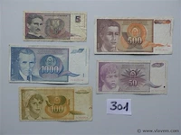 Lot bankbiljetten uit joegoslavië
