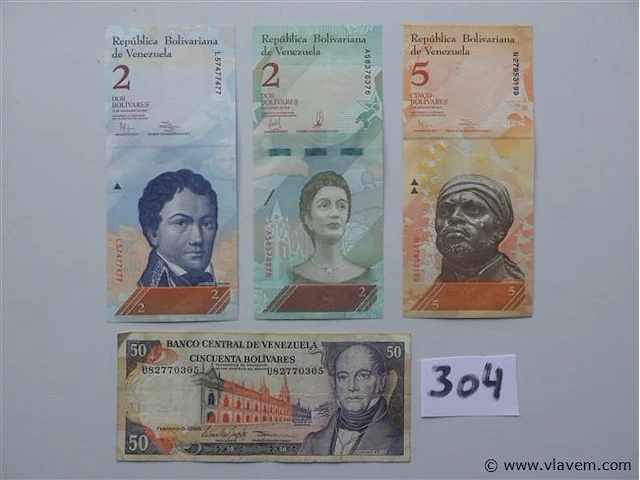 Lot bankbiljetten uit venezuela - afbeelding 1 van  2