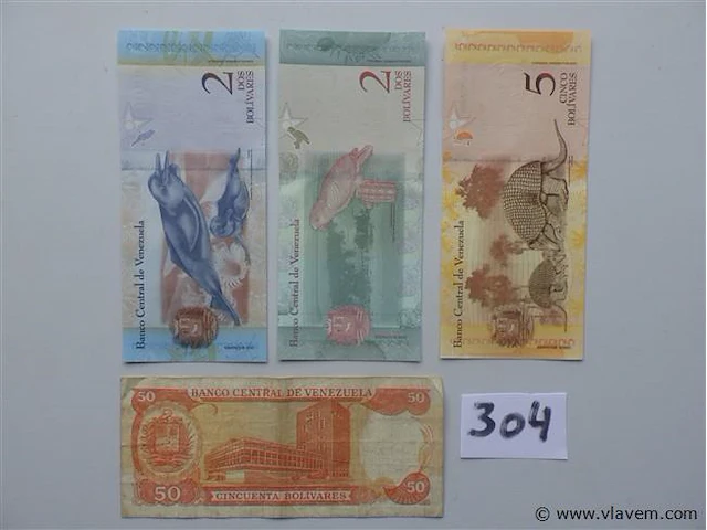 Lot bankbiljetten uit venezuela - afbeelding 2 van  2