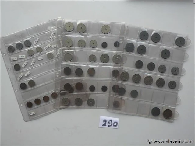 Lot belgische munten (3 vellen) - afbeelding 1 van  8