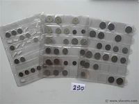 Lot belgische munten (3 vellen)
