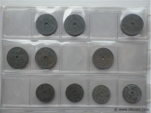Lot belgische munten (3 vellen) - afbeelding 6 van  8