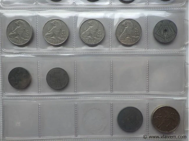 Lot belgische munten (3 vellen) - afbeelding 7 van  8
