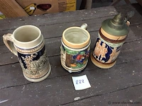 Lot bierkruiken