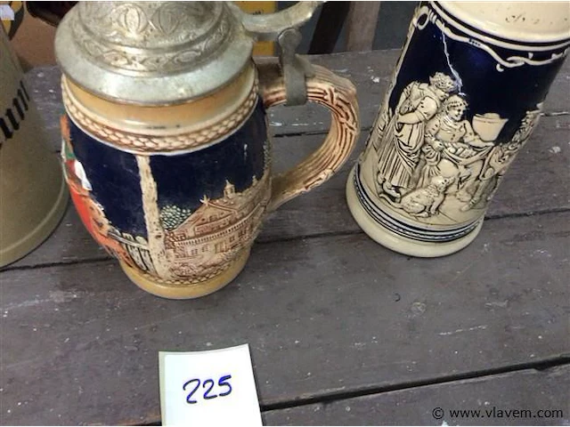 Lot bierkruiken - afbeelding 2 van  2