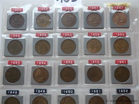 Lot britse half pennies - afbeelding 2 van  3