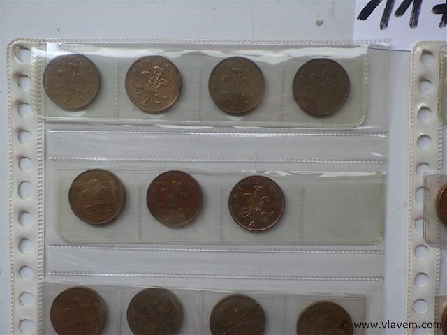 Lot britse munten 2 pence - afbeelding 2 van  5