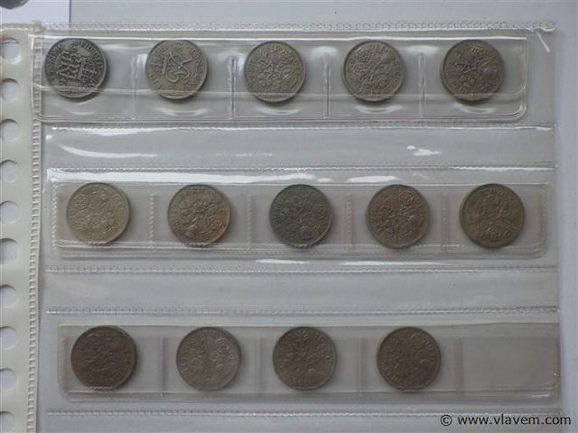 Lot britse munten oa 6 pence - afbeelding 4 van  4