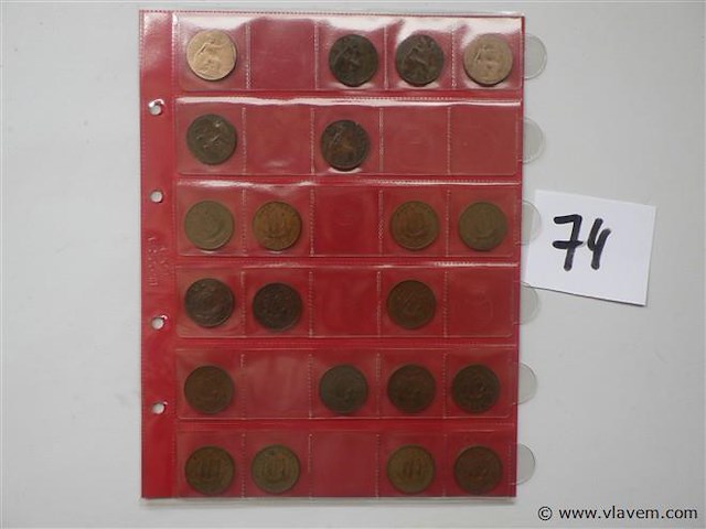 Lot britse munten penny's - afbeelding 1 van  4