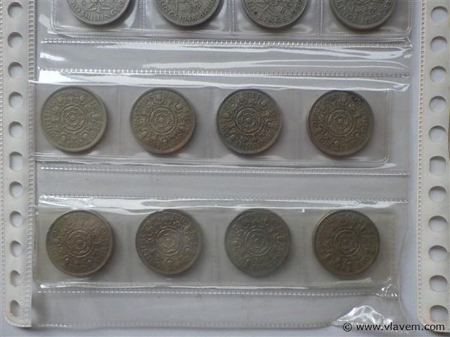 Lot britse munten shilling en 10 pence - afbeelding 3 van  4