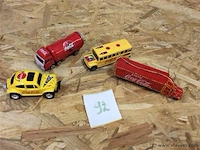 Lot coca cola miniatuur auto's