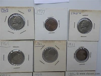 Lot diverse amerikaanse munten in kartonhouders - afbeelding 2 van  3