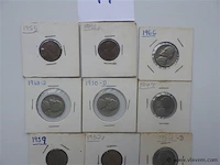 Lot diverse amerikaanse munten in kartonhouders - afbeelding 2 van  4