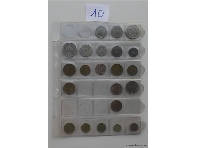 Lot diverse franse munten - afbeelding 1 van  4