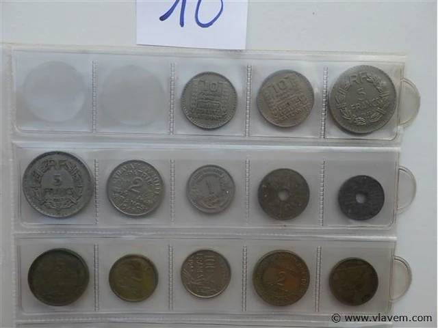 Lot diverse franse munten - afbeelding 3 van  4