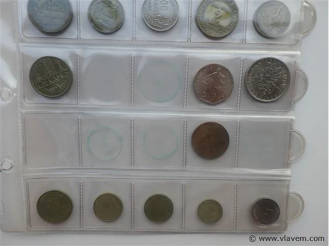 Lot diverse franse munten - afbeelding 4 van  4
