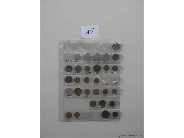 Lot diverse franse munten - afbeelding 2 van  4