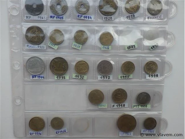 Lot diverse franse munten - afbeelding 4 van  4