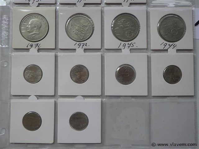 Lot diverse munten in kartonhouders - afbeelding 3 van  4