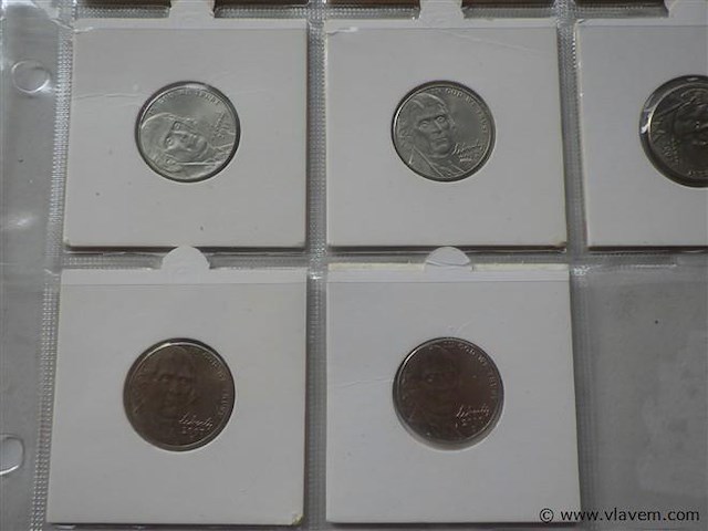 Lot diverse munten in kartonhouders - afbeelding 4 van  4
