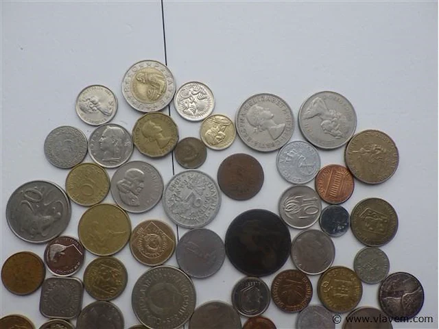Lot diverse munten met amerikaanse penning (zilver?) - afbeelding 2 van  6
