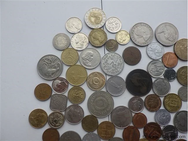 Lot diverse munten met amerikaanse penning (zilver?) - afbeelding 3 van  6