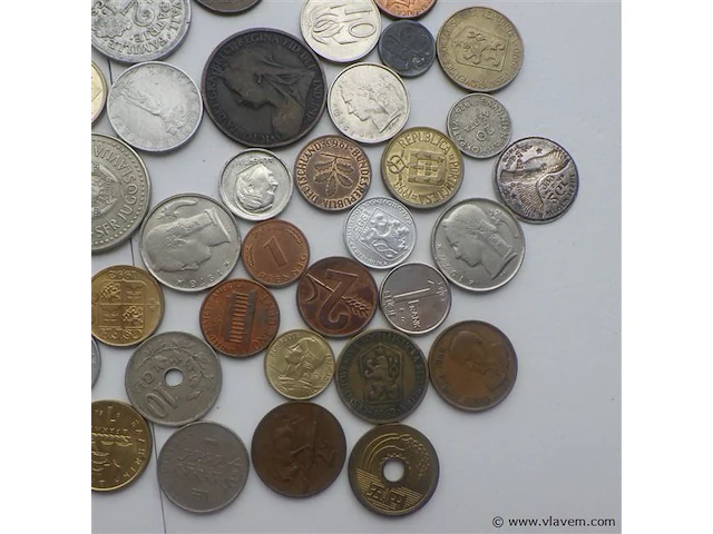 Lot diverse munten met amerikaanse penning (zilver?) - afbeelding 5 van  6