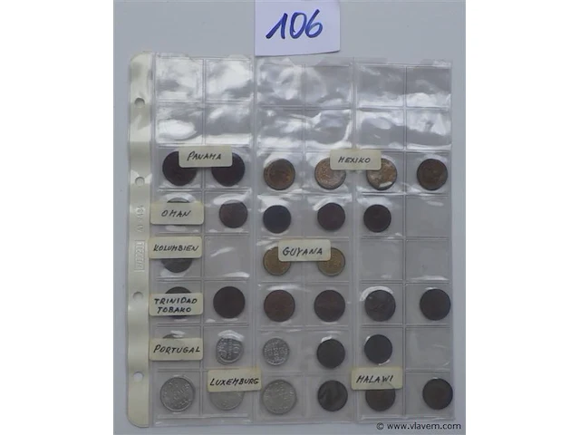 Lot diverse munten waaronder panama en mexico - afbeelding 1 van  3