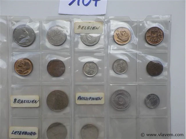 Lot diverse munten waaronder philipijnen, belgië, … - afbeelding 2 van  3