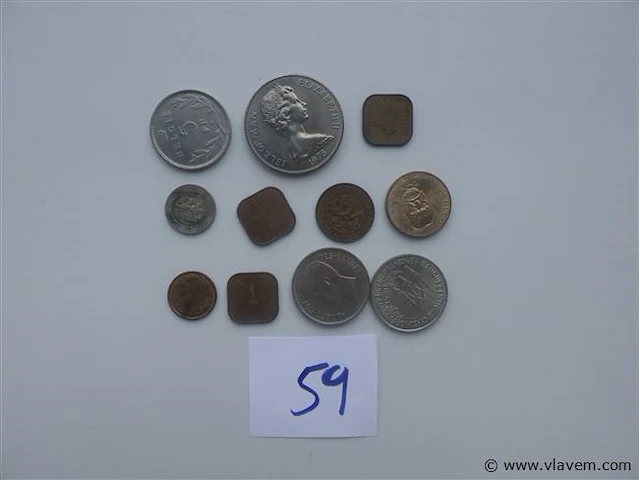 Lot diverse munten - afbeelding 1 van  4