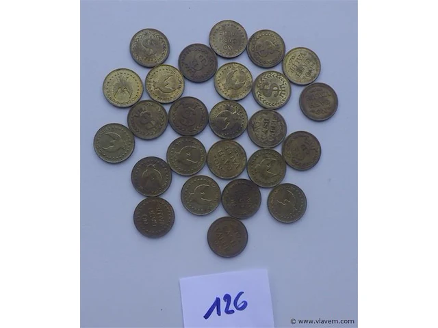 Lot diverse speelpenningen - afbeelding 1 van  4