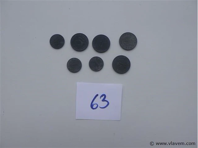 Lot duitse munten uit tweede wereldoorlog - afbeelding 3 van  4