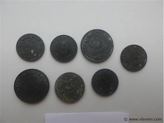 Lot duitse munten uit tweede wereldoorlog - afbeelding 2 van  4