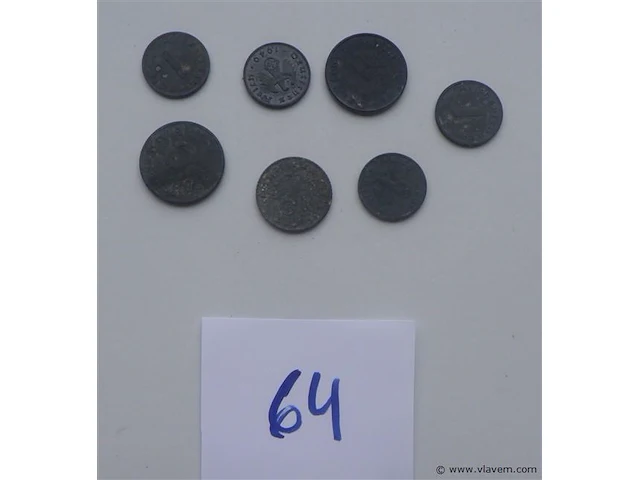 Lot duitse munten uit tweede wereldoorlog - afbeelding 3 van  4